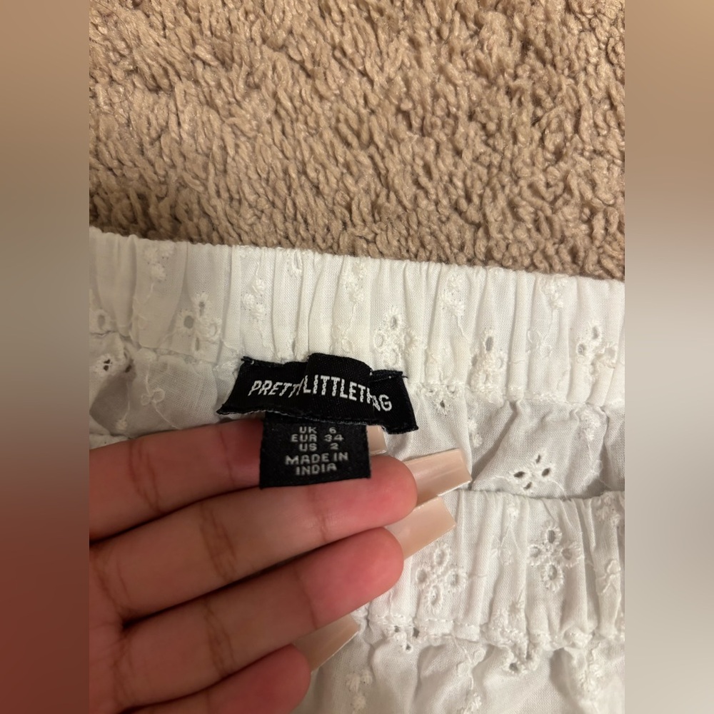 PrettyLittleThing White Eyelet Design